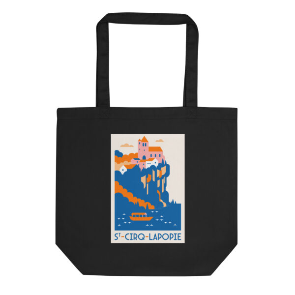 Tote Bag coton Bio <br> St-Cirq-Lapopie en couleur