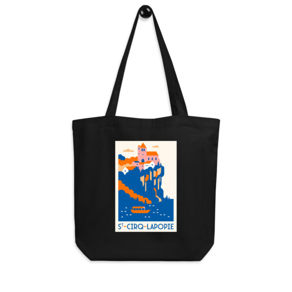 Tote Bag coton Bio <br> St-Cirq-Lapopie en couleur – Image 3