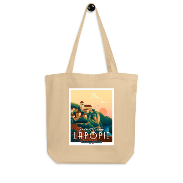 Tote Bag coton Bio <br> Le plus beau village de France – Image 3