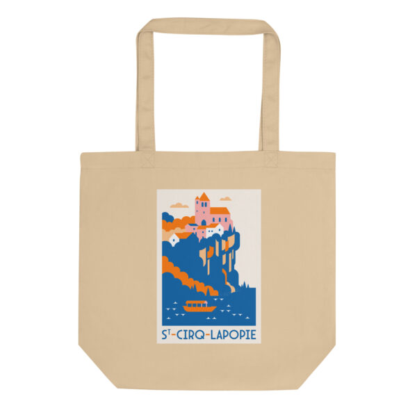 Tote Bag coton Bio <br> St-Cirq-Lapopie en couleur – Image 2