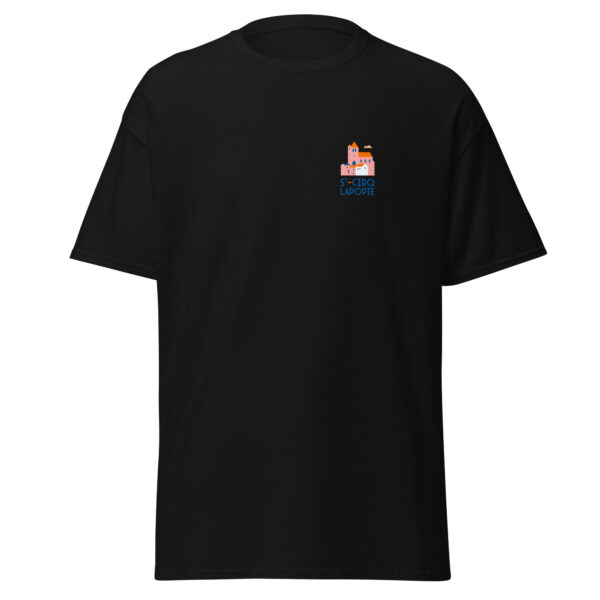 T-shirt unisexe <br> St-Cirq-Lapopie en couleur – Image 3