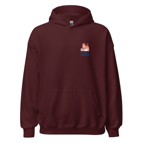 Hoodie unisexe <br> St-Cirq-Lapopie en couleur – Image 4