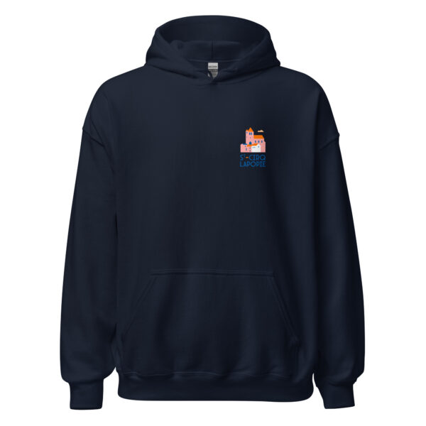 Hoodie unisexe <br> St-Cirq-Lapopie en couleur – Image 2
