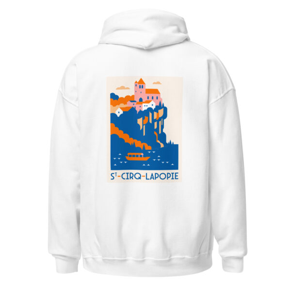 Hoodie unisexe <br> St-Cirq-Lapopie en couleur – Image 7