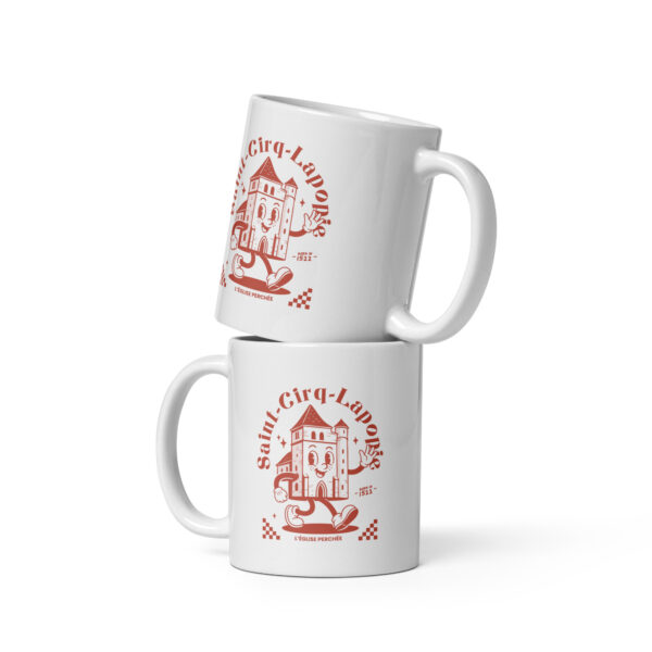 Mug blanc brillant <br> L'église perchée – Image 2