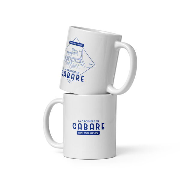 Mug blanc brillant <br> La croisière en Gabare – Image 3