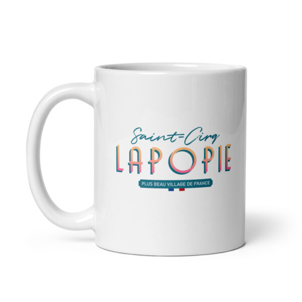 Mug blanc brillant <br> Le plus beau village de France – Image 2