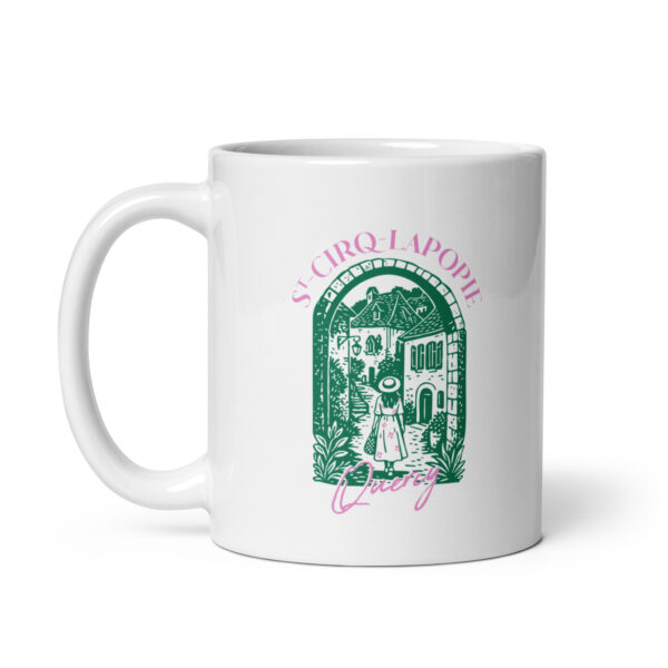 Mug blanc brillant <br> Promenade en Quercy - Image 2