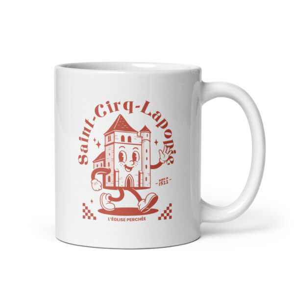 Mug blanc brillant <br> L'église perchée