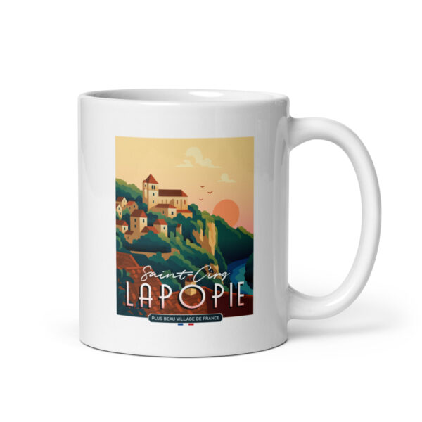 Mug blanc brillant <br> Le plus beau village de France