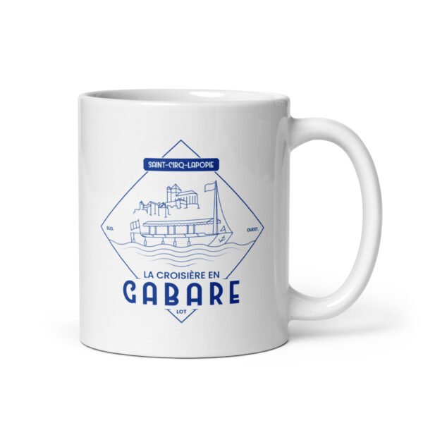 Mug blanc brillant <br> La croisière en Gabare